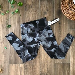 Full length black camo leggings